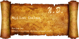 Nyilas Dalma névjegykártya